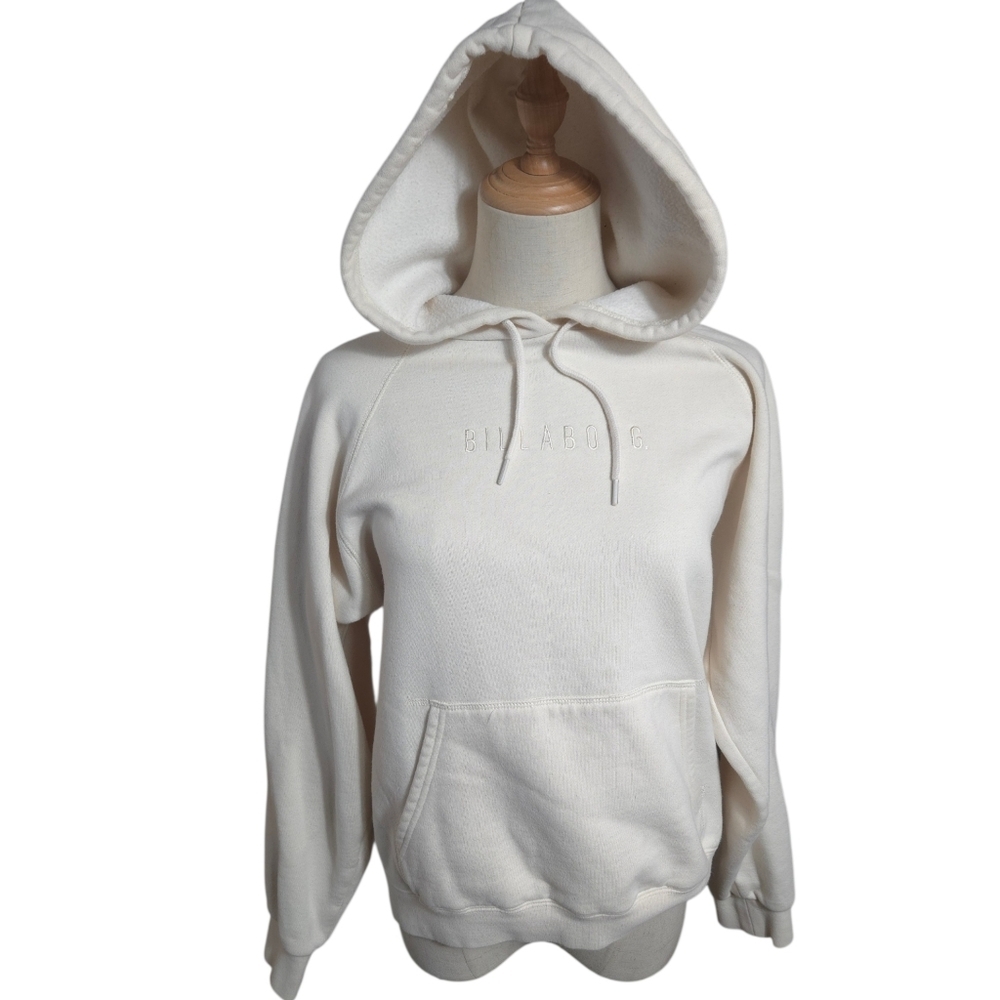 Billabong Cream Embroidered Hoodie Sweatshirt